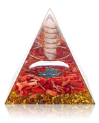 Crystals and Healing Stones Set - Chakra Crystals Gift for Women, Thumb Worry Stones, Chakra Bracelets, 7 Chakra Stones Set, Orgone Pyramid for Positive Energy Balance, Birthday Gifts for Women