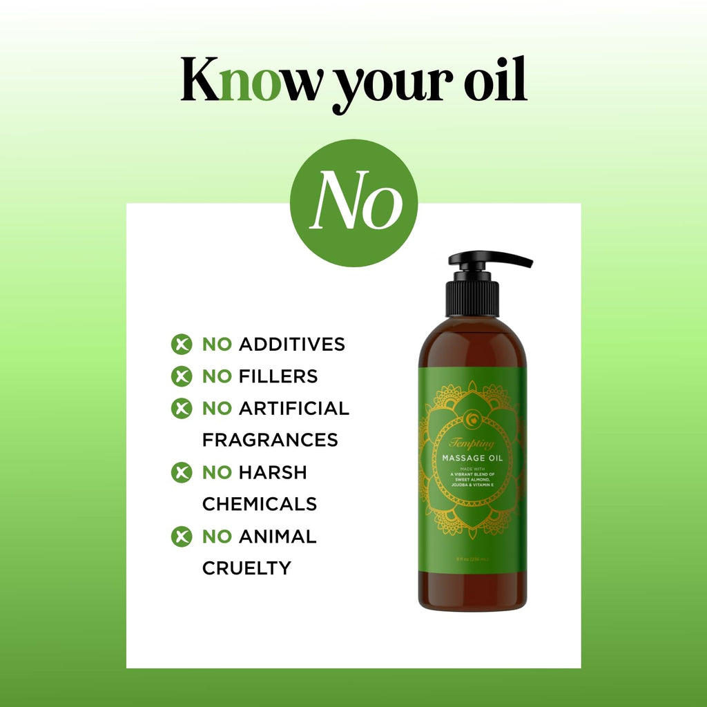 Aromatherapy Sensual Massage Oil for Couples - Relaxing Lavender Massaging Oil for Massage Therapy with Vitamin E Jojoba & Sweet Almond - Naturally Scented Vegan Non GMO & Gluten Free (8 Fl Oz)
