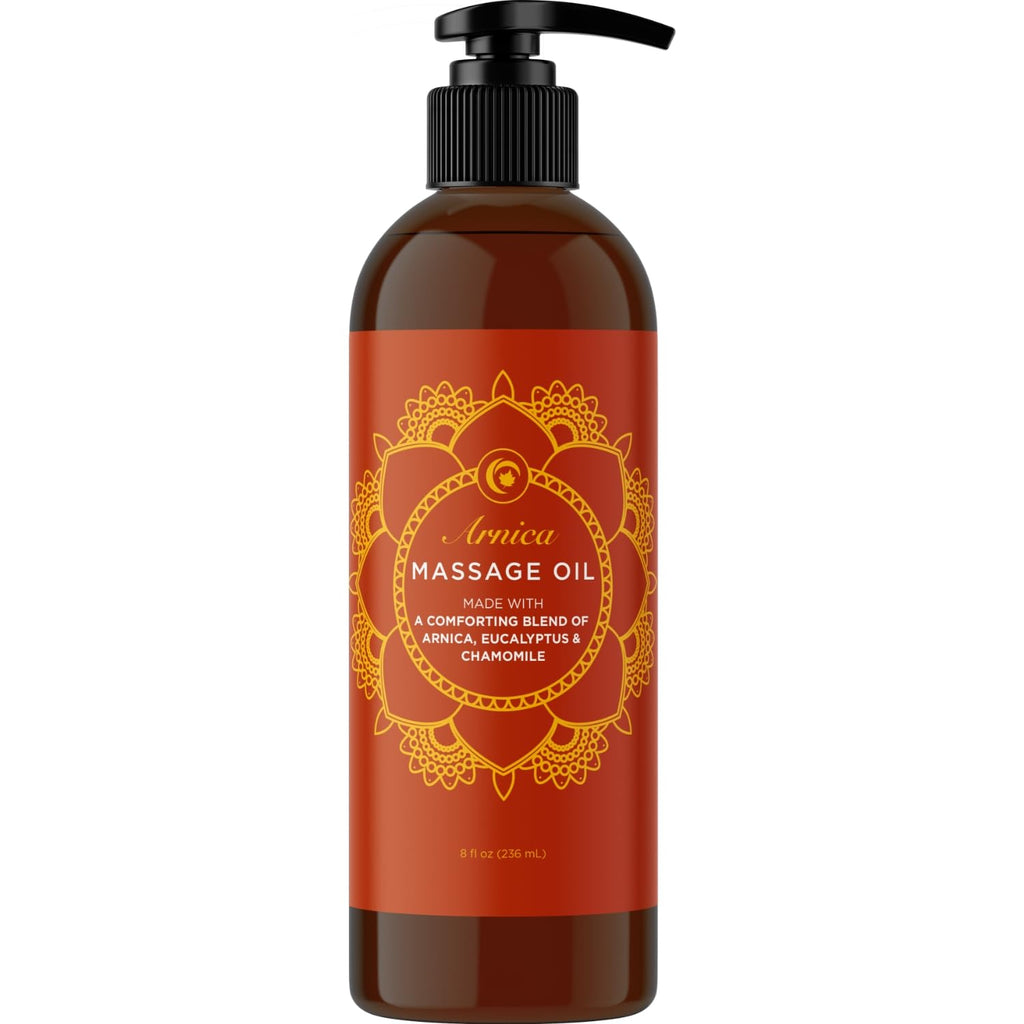 Aromatherapy Sensual Massage Oil for Couples - Relaxing Lavender Massaging Oil for Massage Therapy with Vitamin E Jojoba & Sweet Almond - Naturally Scented Vegan Non GMO & Gluten Free (8 Fl Oz)
