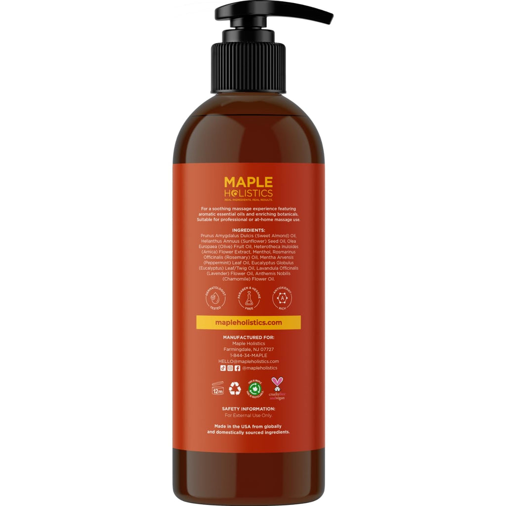 Aromatherapy Sensual Massage Oil for Couples - Relaxing Lavender Massaging Oil for Massage Therapy with Vitamin E Jojoba & Sweet Almond - Naturally Scented Vegan Non GMO & Gluten Free (8 Fl Oz)