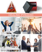 Crystals and Healing Stones Set - Chakra Crystals Gift for Women, Thumb Worry Stones, Chakra Bracelets, 7 Chakra Stones Set, Orgone Pyramid for Positive Energy Balance, Birthday Gifts for Women