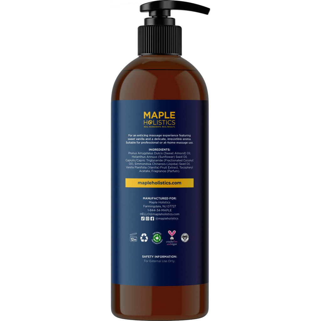 Aromatherapy Sensual Massage Oil for Couples - Relaxing Lavender Massaging Oil for Massage Therapy with Vitamin E Jojoba & Sweet Almond - Naturally Scented Vegan Non GMO & Gluten Free (8 Fl Oz)