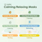 Naisture 15 Min Pamper Me Kit Korean Spa Skincare Gift Set for Women-Head to Toe with Hair, Face, Eye, Hand, & Foot Masks (7 pcs)