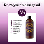 Aromatherapy Sensual Massage Oil for Couples - Relaxing Lavender Massaging Oil for Massage Therapy with Vitamin E Jojoba & Sweet Almond - Naturally Scented Vegan Non GMO & Gluten Free (8 Fl Oz)