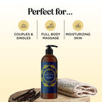 Aromatherapy Sensual Massage Oil for Couples - Relaxing Lavender Massaging Oil for Massage Therapy with Vitamin E Jojoba & Sweet Almond - Naturally Scented Vegan Non GMO & Gluten Free (8 Fl Oz)