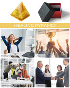 Crystals and Healing Stones Set - Chakra Crystals Gift for Women, Thumb Worry Stones, Chakra Bracelets, 7 Chakra Stones Set, Orgone Pyramid for Positive Energy Balance, Birthday Gifts for Women