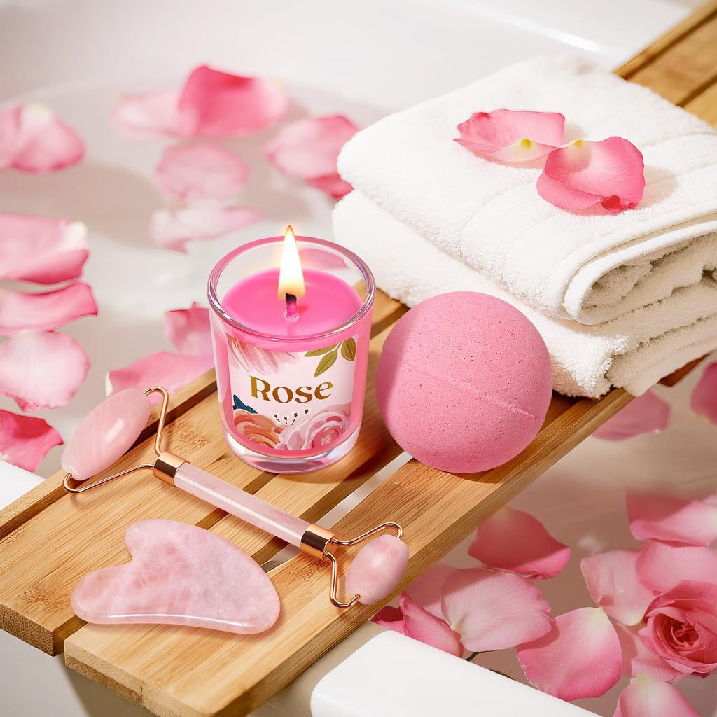 Birthday Gifts for Women, Self Care Spa & Bath Relaxation Gift Set | Great Pink Gifts for Mom, Sister, Girlfriend, Grandma,Friend, Perfect for Birthday, Mother's Day, Christmas, Valentine's Day