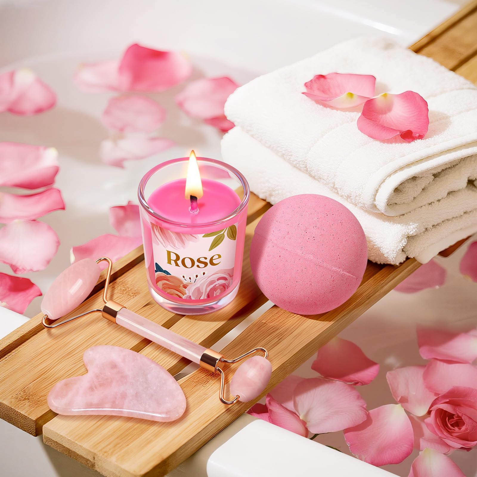 Birthday Gifts for Women, Self Care Spa & Bath Relaxation Gift Set | Great Pink Gifts for Mom, Sister, Girlfriend, Grandma,Friend, Perfect for Birthday, Mother's Day, Christmas, Valentine's Day