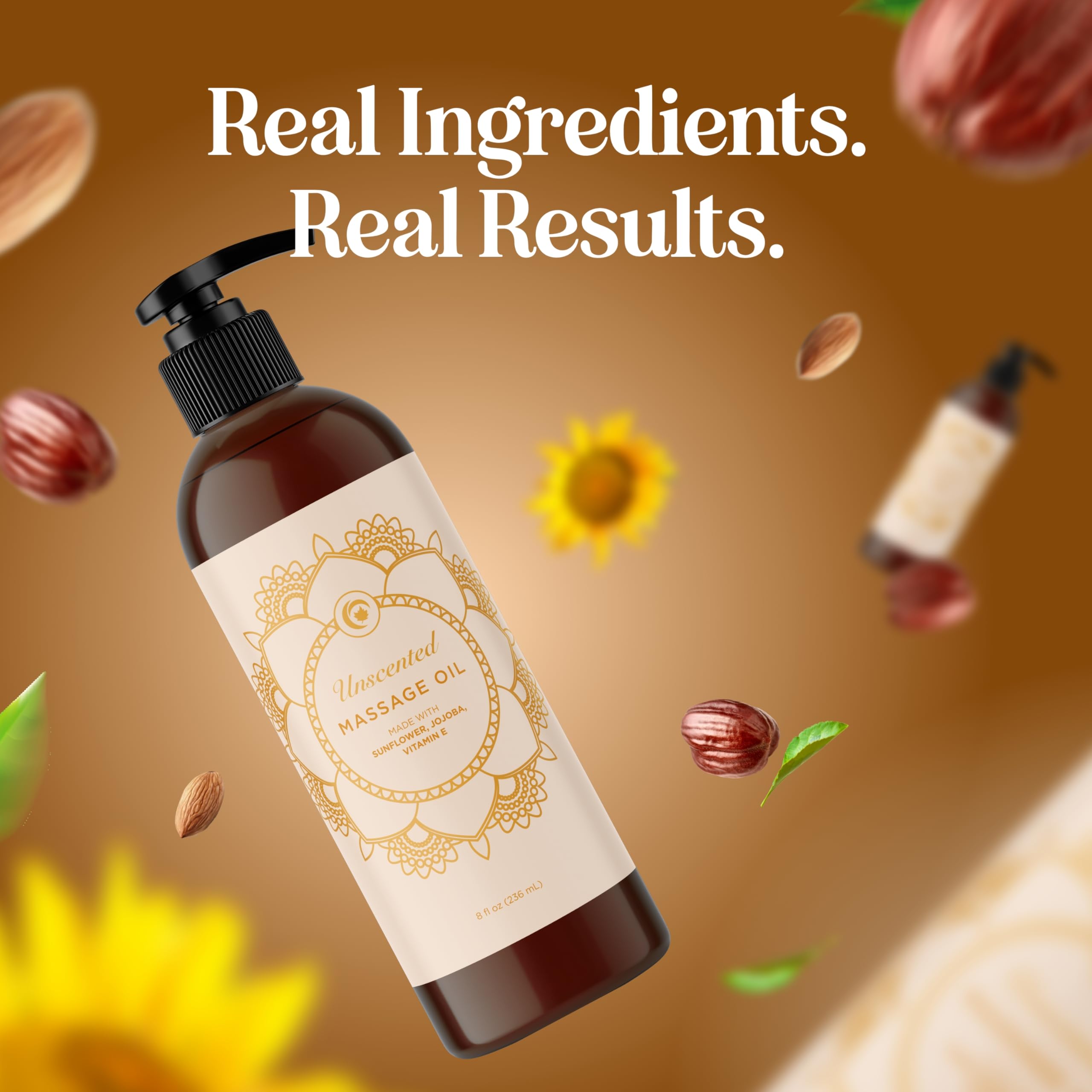 Aromatherapy Sensual Massage Oil for Couples - Relaxing Lavender Massaging Oil for Massage Therapy with Vitamin E Jojoba & Sweet Almond - Naturally Scented Vegan Non GMO & Gluten Free (8 Fl Oz)