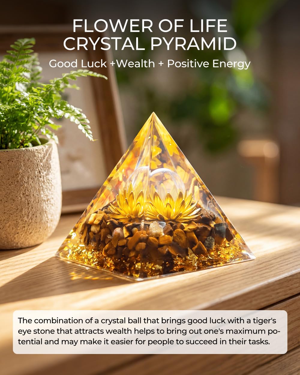 Crystals and Healing Stones Set - Chakra Crystals Gift for Women, Thumb Worry Stones, Chakra Bracelets, 7 Chakra Stones Set, Orgone Pyramid for Positive Energy Balance, Birthday Gifts for Women