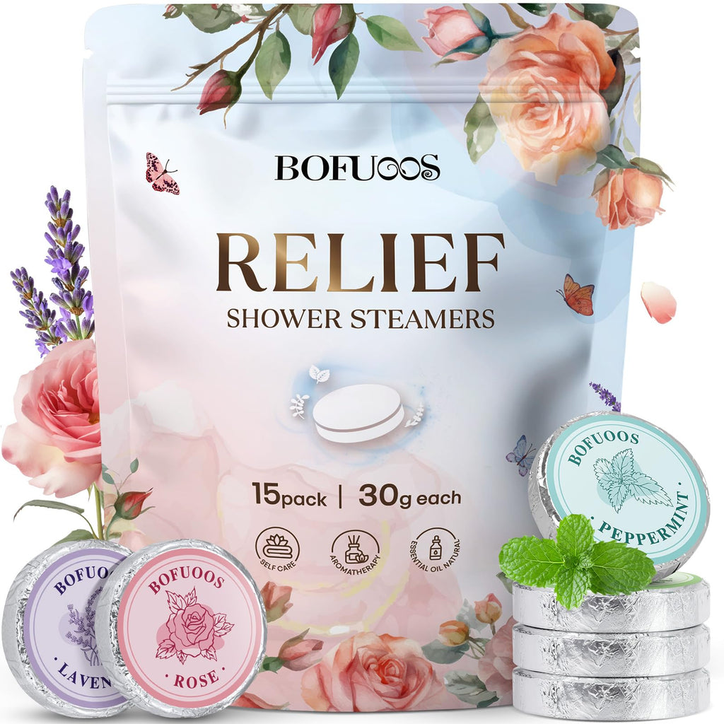 Shower Steamers Aromatherapy, Birthday Gift for Women Teen Girl Mom | Premium Natural Essential Oils Bath Bombs, Spa Stress Relief & Relaxation Self Care Gifts
