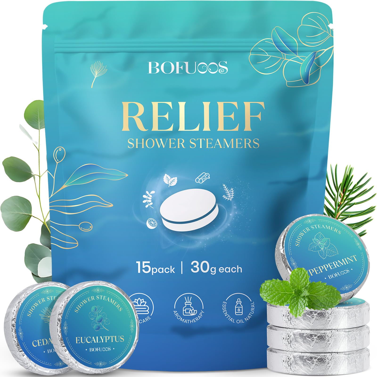 Shower Steamers Aromatherapy, Birthday Gift for Women Teen Girl Mom | Premium Natural Essential Oils Bath Bombs, Spa Stress Relief & Relaxation Self Care Gifts