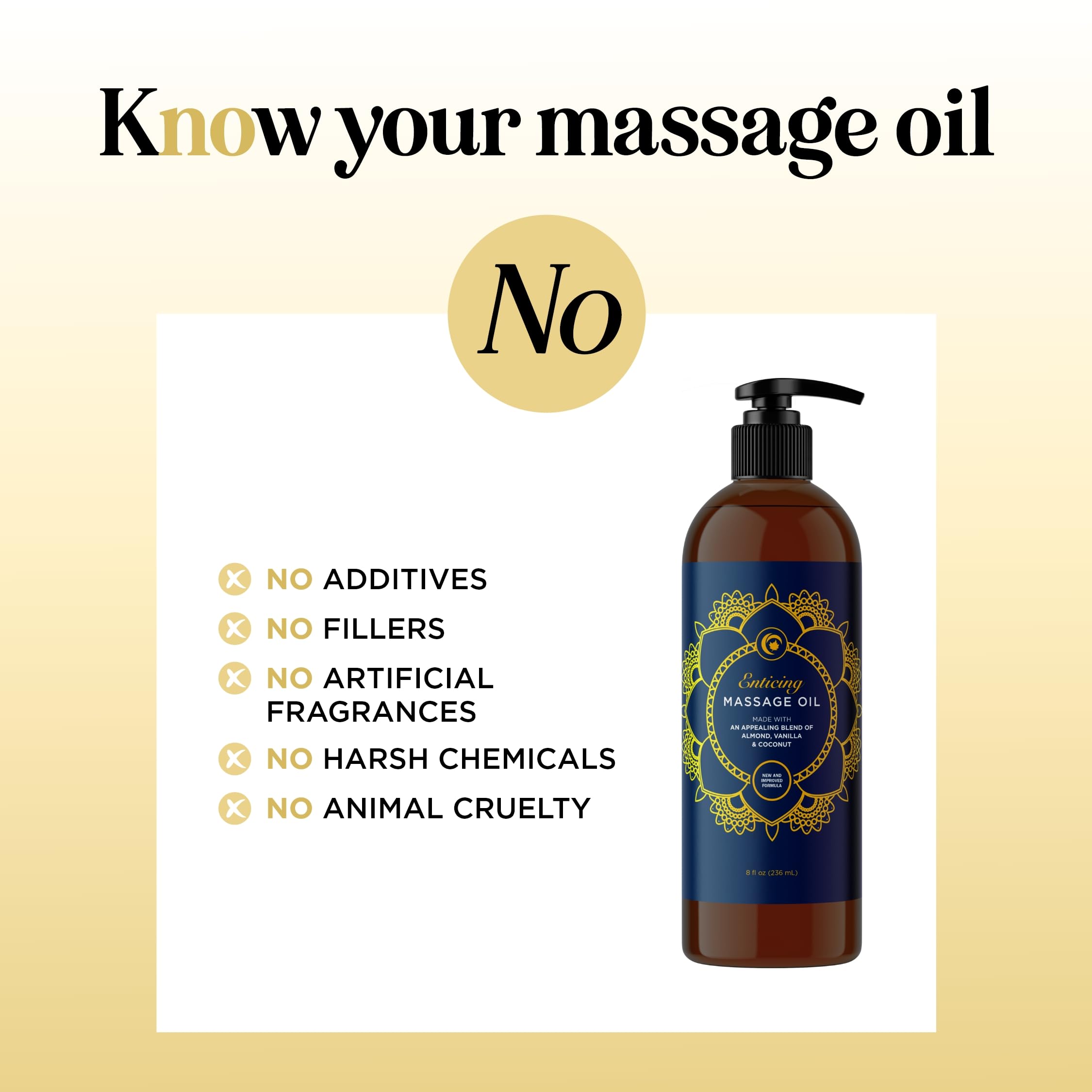Aromatherapy Sensual Massage Oil for Couples - Relaxing Lavender Massaging Oil for Massage Therapy with Vitamin E Jojoba & Sweet Almond - Naturally Scented Vegan Non GMO & Gluten Free (8 Fl Oz)