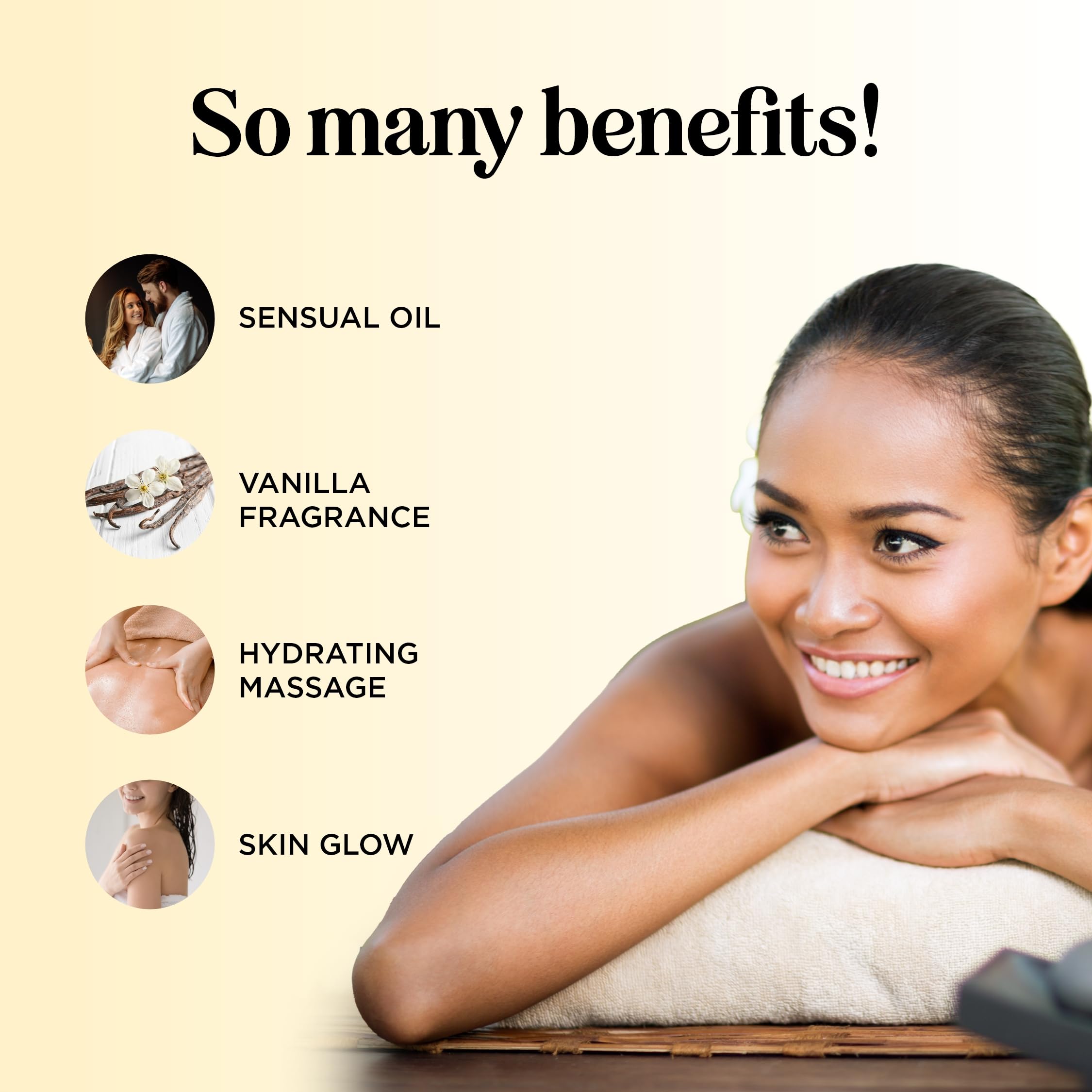 Aromatherapy Sensual Massage Oil for Couples - Relaxing Lavender Massaging Oil for Massage Therapy with Vitamin E Jojoba & Sweet Almond - Naturally Scented Vegan Non GMO & Gluten Free (8 Fl Oz)