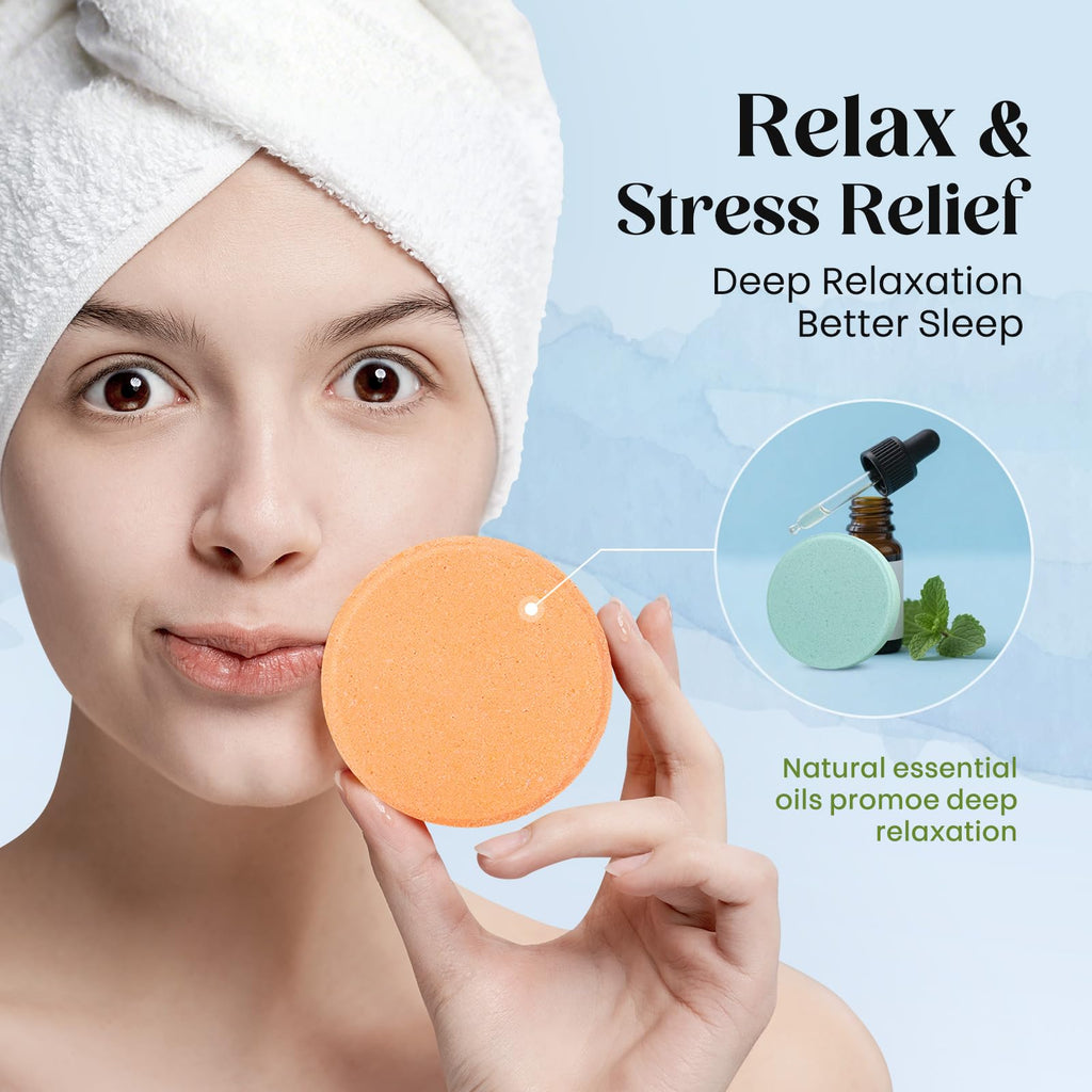 Shower Steamers Aromatherapy, Birthday Gift for Women Teen Girl Mom | Premium Natural Essential Oils Bath Bombs, Spa Stress Relief & Relaxation Self Care Gifts