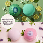 ADELEGOURDAIN Bath Bombs Set 7 pcs - Gift Set for Women, 200g Extra Large Oversized, Mineral Bath Bombs for Sensitive Skin, Gift Set Box for Her Birthday