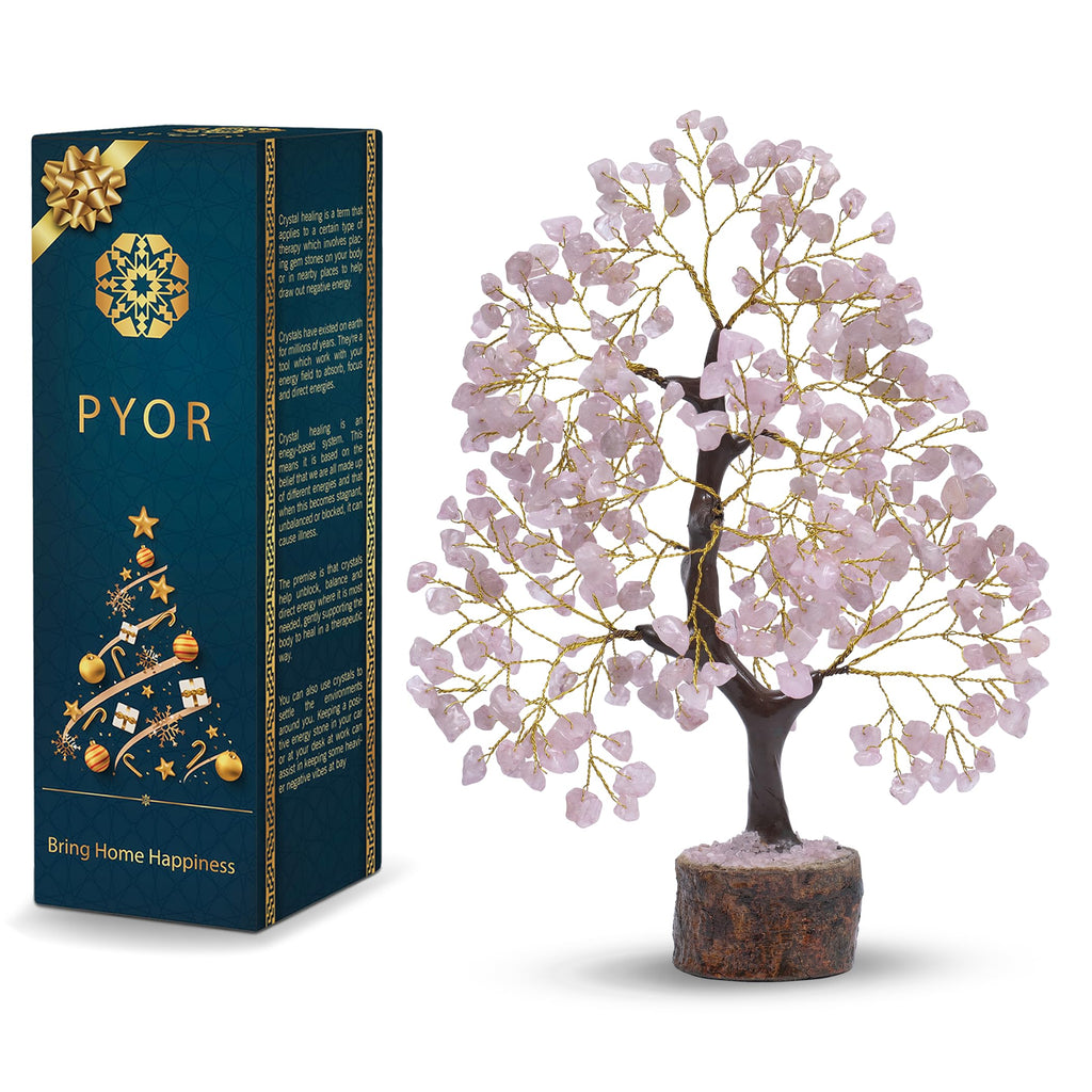 PYOR 7 Chakra Tree of Life Crystal Tree - Seven Chakra Healing Crystals & Stones for Chakra Balancing | Meditation | Reiki | Yoga Decor | Spiritual Gift | Gift for Woman