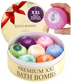 ADELEGOURDAIN Bath Bombs Set 7 pcs - Gift Set for Women, 200g Extra Large Oversized, Mineral Bath Bombs for Sensitive Skin, Gift Set Box for Her Birthday