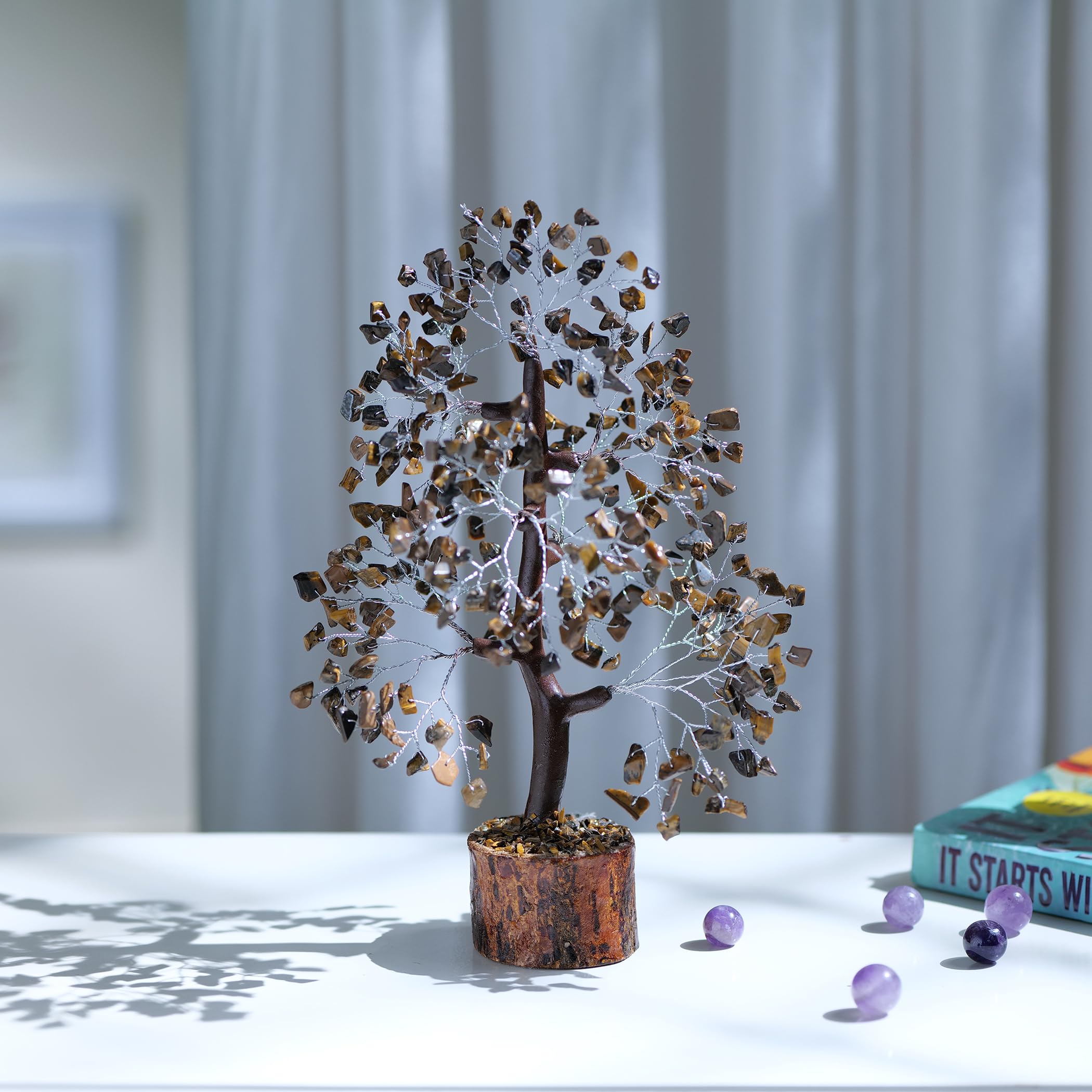 PYOR 7 Chakra Tree of Life Crystal Tree - Seven Chakra Healing Crystals & Stones for Chakra Balancing | Meditation | Reiki | Yoga Decor | Spiritual Gift | Gift for Woman