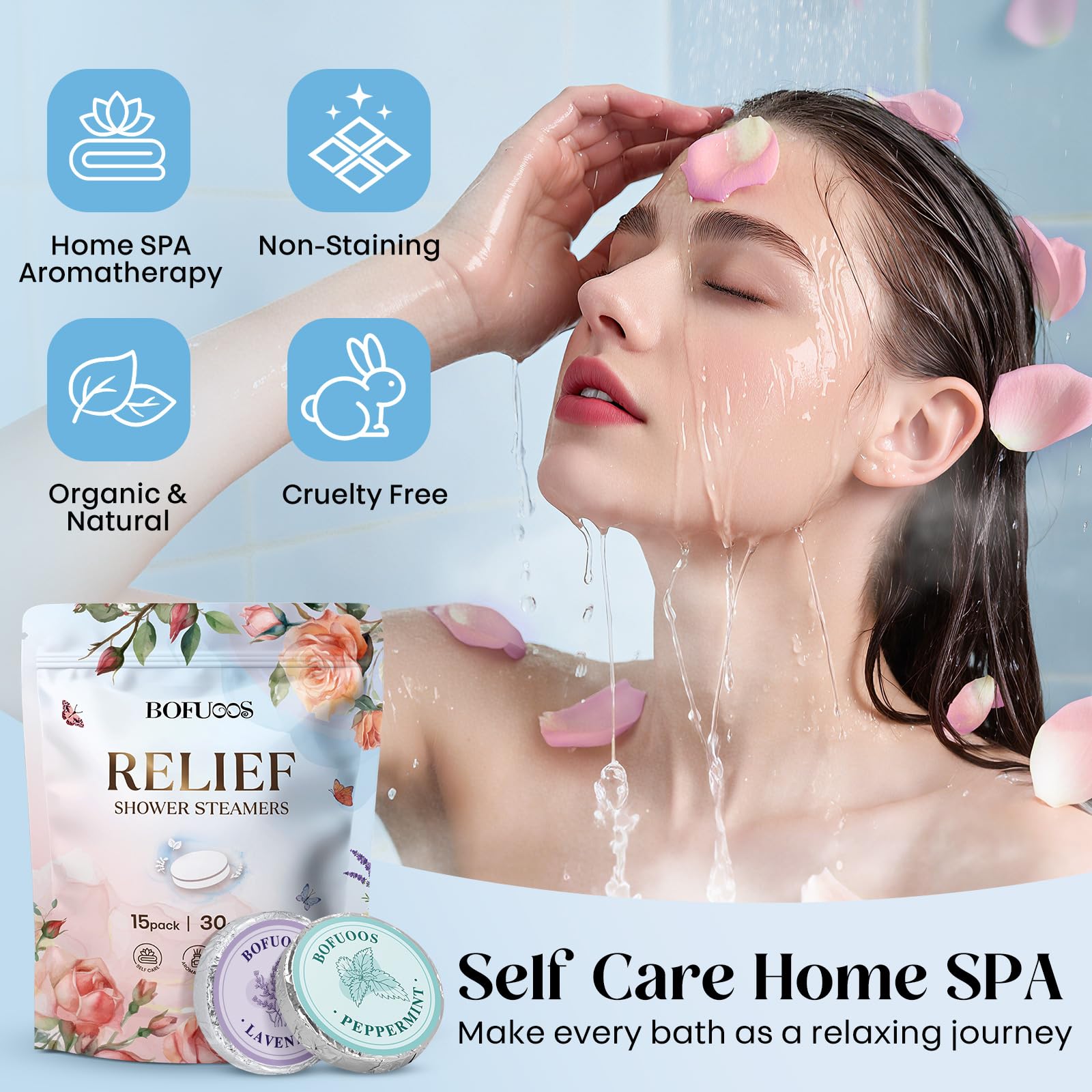 Shower Steamers Aromatherapy, Birthday Gift for Women Teen Girl Mom | Premium Natural Essential Oils Bath Bombs, Spa Stress Relief & Relaxation Self Care Gifts