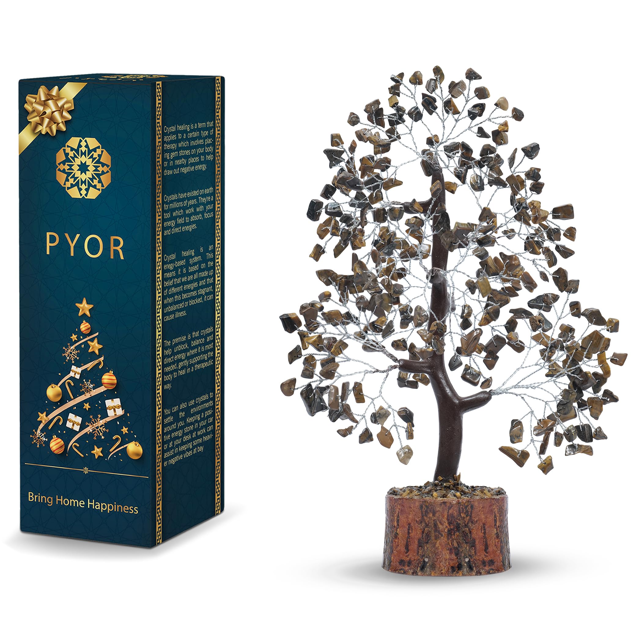 PYOR 7 Chakra Tree of Life Crystal Tree - Seven Chakra Healing Crystals & Stones for Chakra Balancing | Meditation | Reiki | Yoga Decor | Spiritual Gift | Gift for Woman