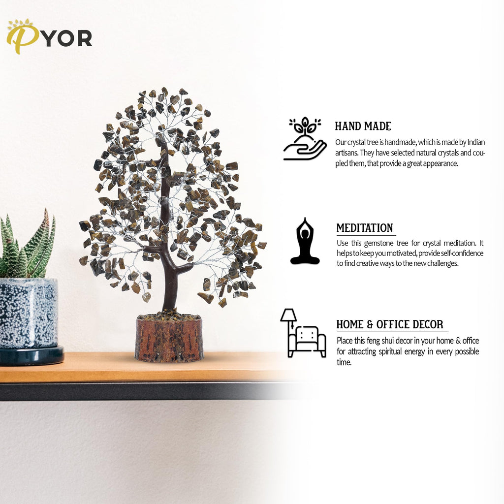 PYOR 7 Chakra Tree of Life Crystal Tree - Seven Chakra Healing Crystals & Stones for Chakra Balancing | Meditation | Reiki | Yoga Decor | Spiritual Gift | Gift for Woman