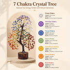 PYOR 7 Chakra Tree of Life Crystal Tree - Seven Chakra Healing Crystals & Stones for Chakra Balancing | Meditation | Reiki | Yoga Decor | Spiritual Gift | Gift for Woman