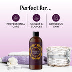 Aromatherapy Sensual Massage Oil for Couples - Relaxing Lavender Massaging Oil for Massage Therapy with Vitamin E Jojoba & Sweet Almond - Naturally Scented Vegan Non GMO & Gluten Free (8 Fl Oz)