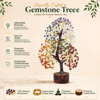 PYOR 7 Chakra Tree of Life Crystal Tree - Seven Chakra Healing Crystals & Stones for Chakra Balancing | Meditation | Reiki | Yoga Decor | Spiritual Gift | Gift for Woman