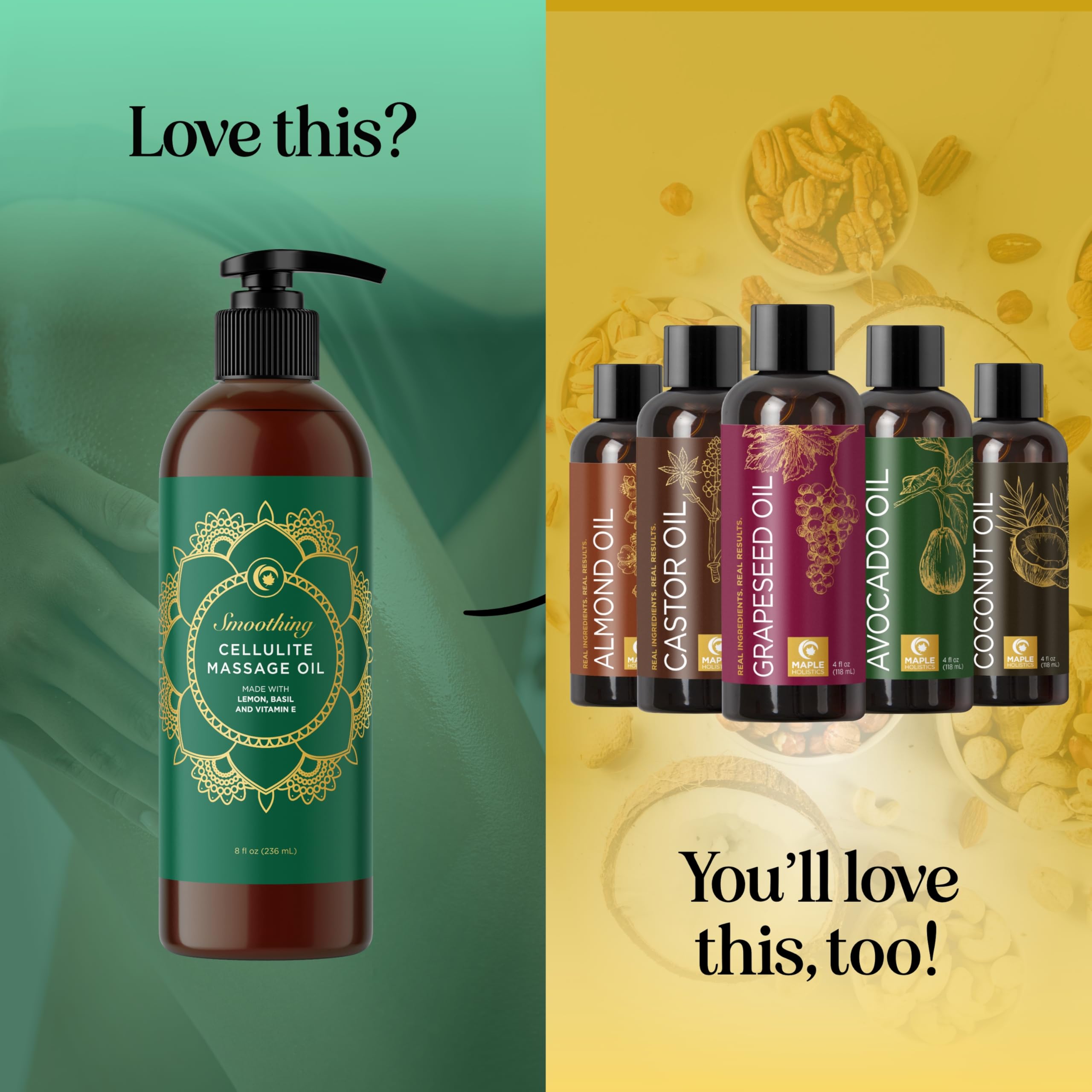Aromatherapy Sensual Massage Oil for Couples - Relaxing Lavender Massaging Oil for Massage Therapy with Vitamin E Jojoba & Sweet Almond - Naturally Scented Vegan Non GMO & Gluten Free (8 Fl Oz)