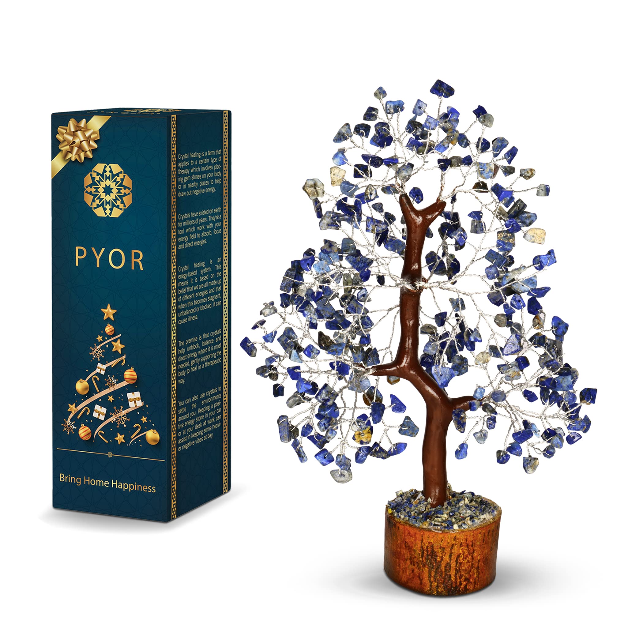 PYOR 7 Chakra Tree of Life Crystal Tree - Seven Chakra Healing Crystals & Stones for Chakra Balancing | Meditation | Reiki | Yoga Decor | Spiritual Gift | Gift for Woman