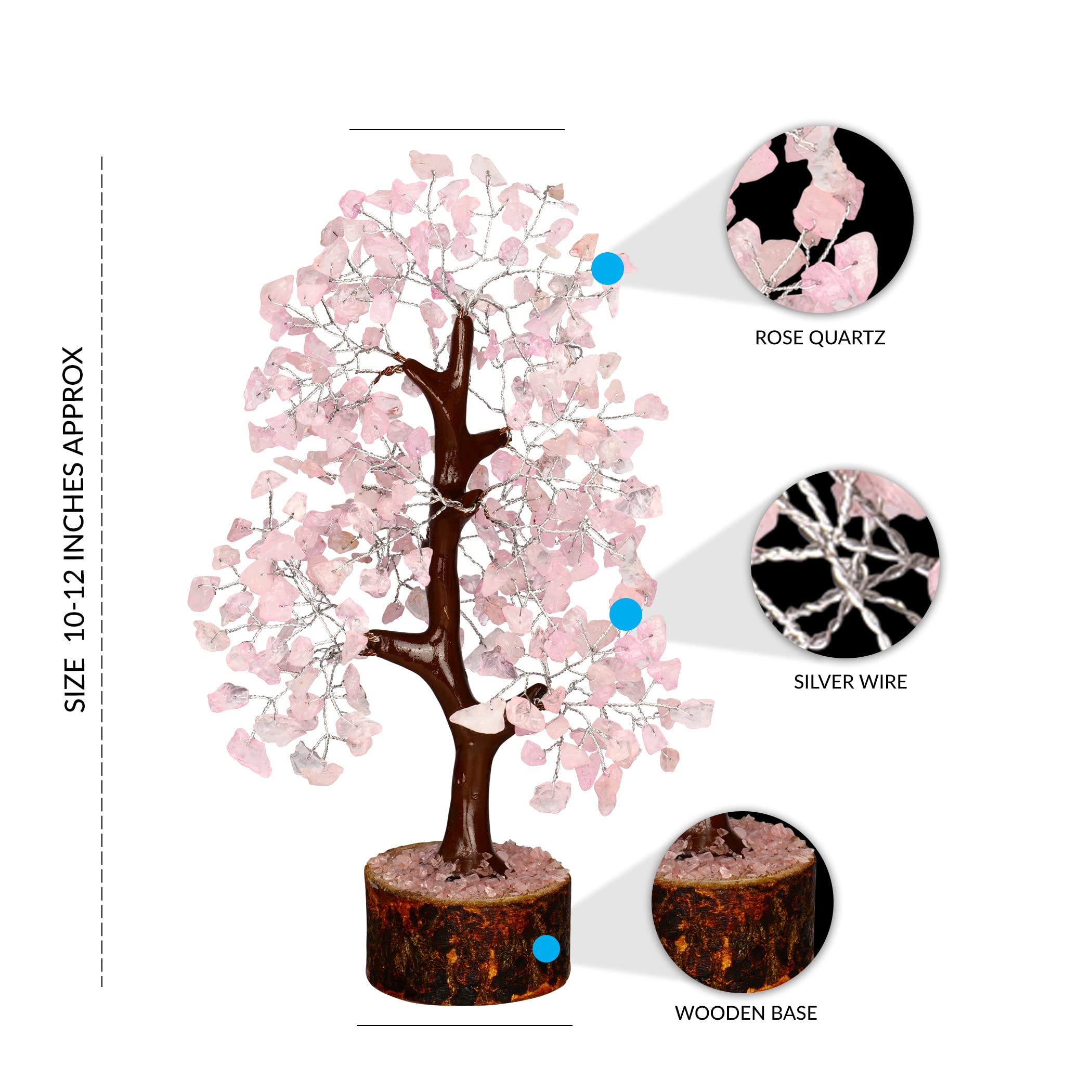 PYOR 7 Chakra Tree of Life Crystal Tree - Seven Chakra Healing Crystals & Stones for Chakra Balancing | Meditation | Reiki | Yoga Decor | Spiritual Gift | Gift for Woman