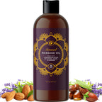 Aromatherapy Sensual Massage Oil for Couples - Relaxing Lavender Massaging Oil for Massage Therapy with Vitamin E Jojoba & Sweet Almond - Naturally Scented Vegan Non GMO & Gluten Free (8 Fl Oz)