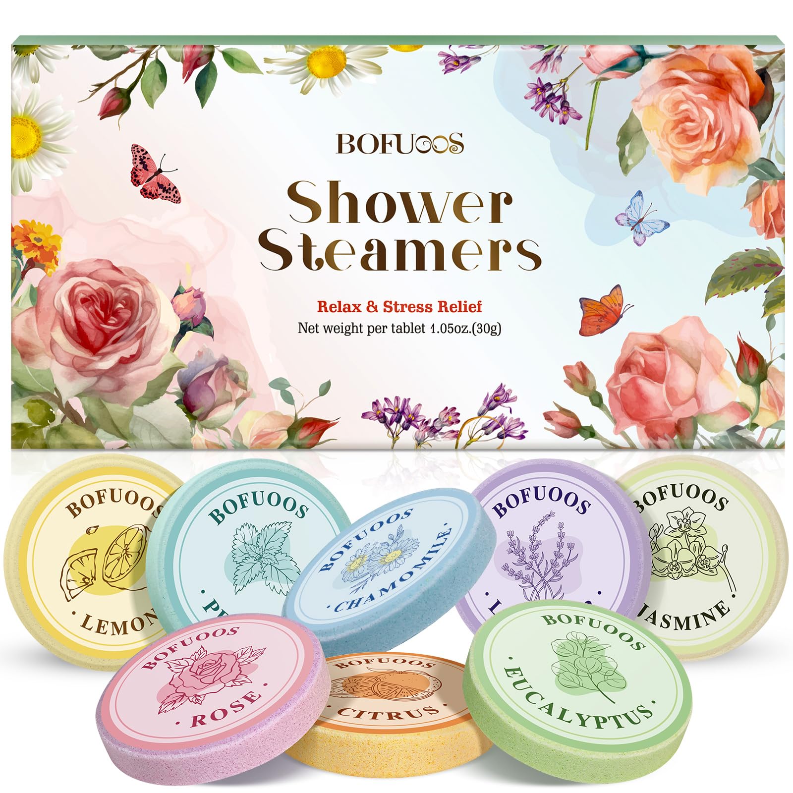 Shower Steamers Aromatherapy, Birthday Gift for Women Teen Girl Mom | Premium Natural Essential Oils Bath Bombs, Spa Stress Relief & Relaxation Self Care Gifts