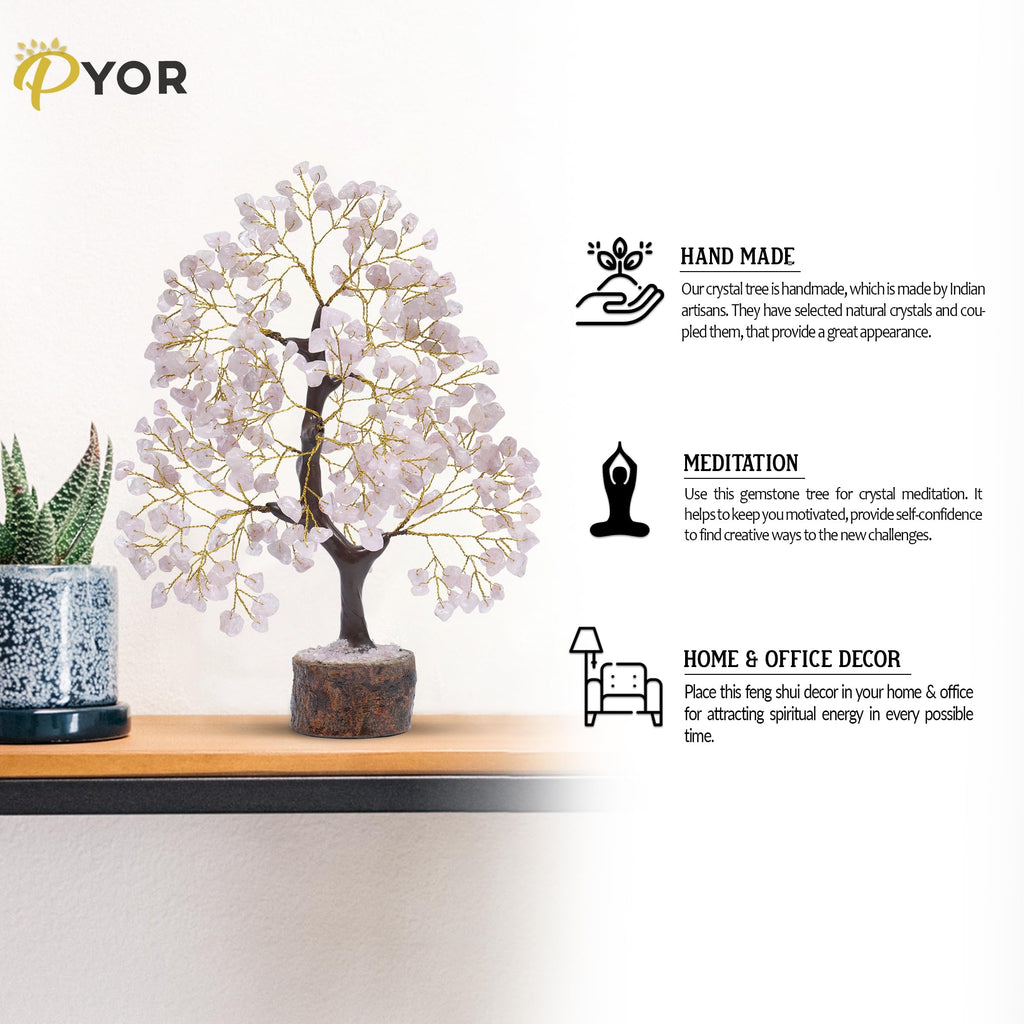 PYOR 7 Chakra Tree of Life Crystal Tree - Seven Chakra Healing Crystals & Stones for Chakra Balancing | Meditation | Reiki | Yoga Decor | Spiritual Gift | Gift for Woman