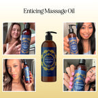 Aromatherapy Sensual Massage Oil for Couples - Relaxing Lavender Massaging Oil for Massage Therapy with Vitamin E Jojoba & Sweet Almond - Naturally Scented Vegan Non GMO & Gluten Free (8 Fl Oz)