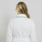 Women’s Waffle Piping Bathrobe – Lightweight Spa-Style Comfort