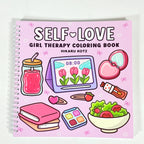 Self-Love: Girl Therapy Coloring Book, Spiral Bound, 40 pg. , 8.5" x 8.5"