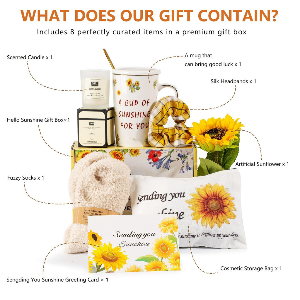 TOYIYAR Birthday Gifts for Women, Self-Care Gift Box for Women - Sunshine & S...