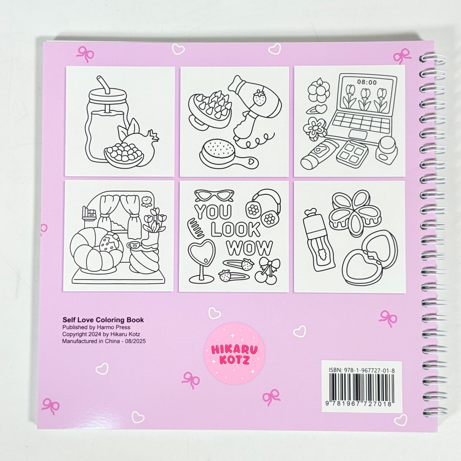 Self-Love: Girl Therapy Coloring Book, Spiral Bound, 40 pg. , 8.5" x 8.5"